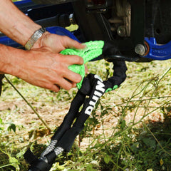 Rhino USA 7/8In X 30Ft Kinetic Rope Recovery Kit W/Soft Shackles (Blue) RG-KRKIT78X30-BLU