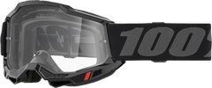 100-PERCENT ACCURI 2 JUNIOR GOGGLE BLACK CLEAR LENS