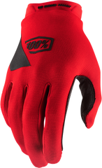 100-PERCENT RIDECAMP YOUTH GLOVES RED XL