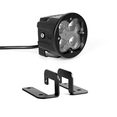 XKGLOW XK Glow Round XKchrome 20w LED Cube Light w/ RGB Accent Light - Fog Beam w/Fog Light Bracket XK065003-FO