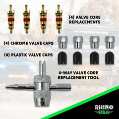 Rhino USA Pro Tire Deflator Kit DEFLATORS-4PK