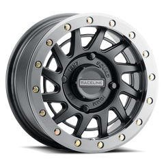 Raceline A12BG Squad 15x7in/4x137 BP/10mm Offset/110.18mm Bore - BLK & Gunmetal Ring Beadlock Wheel A12BG-57037+10