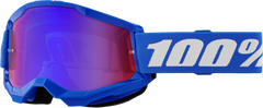 100-PERCENT STRATA 2 GOGGLE BLUE MIRROR RED/BLUE LENS