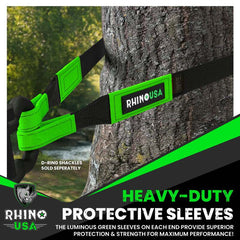 Rhino USA Recovery Tow Strap 3Inx30Ft (Black) TOWSTRAP-330