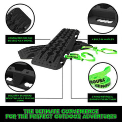 Rhino USA Recovery Traction Boards - Black (Pair) TRACBOARDS-BLK