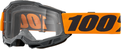 100-PERCENT STRATA 2 GOGGLE NEON ORANGE CLEAR LENS