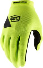 100-PERCENT RIDECAMP WOMEN'S GLOVES FLUO YELLOW/BLACK SM