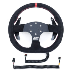 EVP.MOde Race Steering Wheel with Carbon Fiber Paddles and Quick-Release Hub Adapter Kit for Can-Am Maverick R
