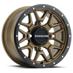 Raceline A94BZ Krank 14x7in / 4x156 BP / 10mm Offset / 132.5mm Bore - Bronze & Black Lip Wheel A94BZ-47056+10