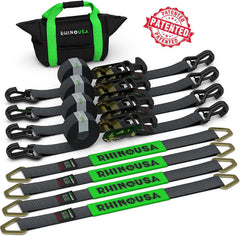 Rhino USA Heavy Duty Vehicle Tie Down Kit - Black 2IN-HDKIT