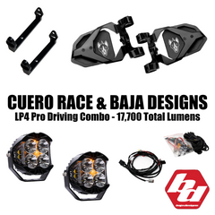 Chupacabra Cuero Race Mirror / Baja Designs LP4 Light Combo