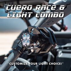 Chupacabra Cuero Race Mirror Light Combo in Black