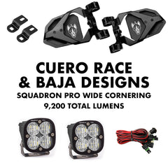 Chupacabra Cuero Race Mirror Light Combo in Black