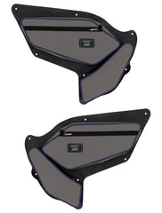 PRP Shreddy Front Door Bags with Knee Pad for Polaris RZR PRO XP, PRO R, Turbo R (Pair), Grey and Purple SHRDYE97-M