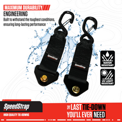 PRP 2" x 10" S-Hook Adapters for Retractable Tie-Down Straps (2 Pack) 28500-SH