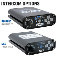 Rugged Yamaha YXZ 1000R Complete Communication Kit with Bluetooth Intercom and 2-Way Radio - STX Stereo / M1 VHF Business Band