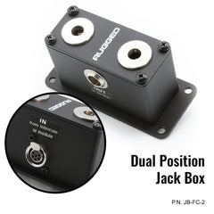 Rugged Jack Box Headset Stations for RRP800 Fire & Safety Intercoms - Single Position Jack Box with Dual PTT