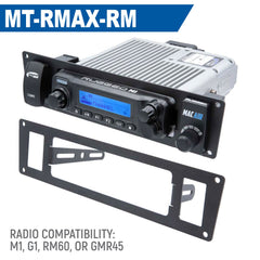 Rugged Yamaha Wolverine RMAX Mount for Mobile Radio and Rocker Switches - M1 / G1 / G4 / RM60 / GMR45