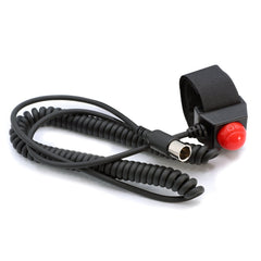 Rugged Velcro Mount Steering Wheel Push to Talk (PTT) with Coil Cord for Car Harnesses