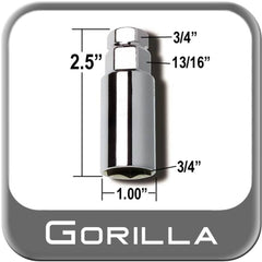 Gorilla Adapter SocketDual Socket3/4" - 13/16" Bul (3434DS)