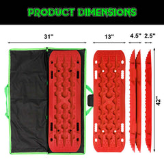 Rhino USA Recovery Traction Boards - Red (Pair) RG-TB42X13-RED