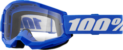 100-PERCENT STRATA 2 JUNIOR GOGGLE BLUE CLEAR LENS