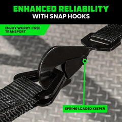Rhino USA Heavy Duty Vehicle Tie Down Kit (Snap Hook) TD-VS2INKIT-SNAP