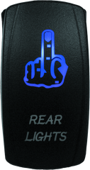 DragonFire Racing Lighted Switch Finger Rear Light On/Off Blue 521387