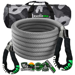 Rhino USA Kinetic Energy Recovery Rope (1In X 30Ft) Gray KROPE-1X30-GRY