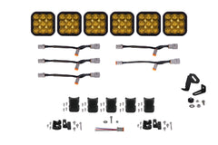 Diode Dynamics SS5 Pro Universal CrossLink 6-Pod Lightbar Yellow Driving DD7257