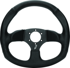 DragonFire Racing Steering Wheels - D-Shaped- Vinyl- Iron Series- 0in offset 522162