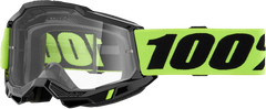100-PERCENT ACCURI 2 JUNIOR GOGGLE NEON YELLOW CLEAR LENS