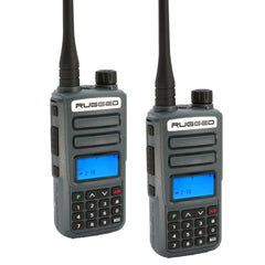 Rugged 2 Pack - Rugged GMR2 PLUS - GMRS and FRS Two Way Handheld Radios - Safety Orange