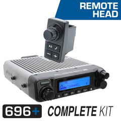 Rugged 696 PLUS Remote Head Complete Master Communication Kit with Intercom and 2-Way Radio - M1 VHF Business Band