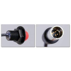 Rugged Hole Mount Steering Wheel Push to Talk (PTT) with Coil Cord for Car Harnesses