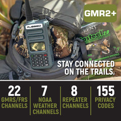 Rugged GMR2 PLUS - GMRS and FRS Two Way Handheld Radio - Safety Orange