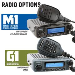 Rugged STX STEREO Remote Head Complete Master Communication Kit with Intercom and 2-Way Radio - M1 VHF Business Band