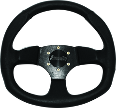 DragonFire Racing Steering Wheels - D-Shaped- Vinyl- Black- 0in offset 520969