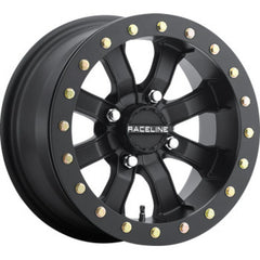 Raceline A71B Mamba 14x7in / 4x137 BP / 6+1 0mm Offset / 110.18mm Bore - Satin Black Beadlock Wheel A71B-47037-61