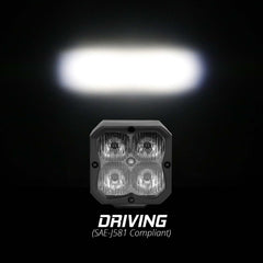 XKGLOW XK Glow XKchrome 20w LED Cube Light w/ RGB Accent Light - Driving Beam XK065001-D