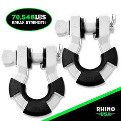 Rhino USA 8T Super Shackle 2-Pack (White) SUPERSHACK-WHT