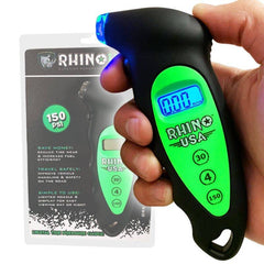 Rhino USA Digital Tire Pressure Gauge 150 Psi (Green) RGAUGE-DIGITAL