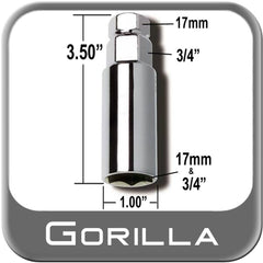 Gorilla Adapter SocketDual Socket 17mm - 3/4" Bulk (1734DS)