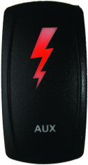DragonFire Racing Lighted Switch Aux On/Off Red Led 522629