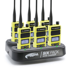 Rugged 6 PACK - Choose Your Business Band Two Way Handheld Radio - RDH-16 - UHF Safety Yellow