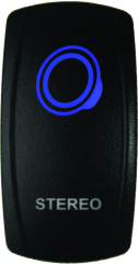 DragonFire Racing Lighted Switch Stereo On/Off Blue 522622