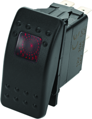 DragonFire Racing Lighted Switch On/Off Rocker Switch Red Lite 520982