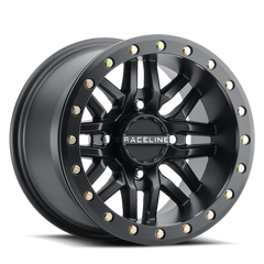 Raceline A91B Ryno 14x7in / 4x156 BP / 10mm Offset / 132.5mm Bore - Satin Black Beadlock Wheel A91B-47056-52