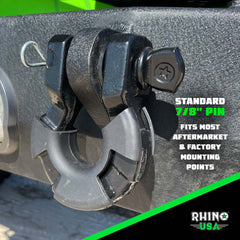 Rhino USA 8T Super Shackle 2-Pack (Matte Black) SUPERSHACK-MATTE