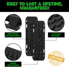 Rhino USA Recovery Traction Boards - Black (Pair) TRACBOARDS-BLK